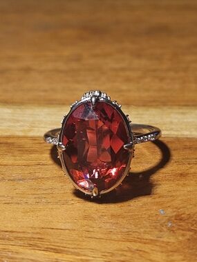 Fragrant Jewels Deep Red Oval Ring From Moulin Rouge Collection 925